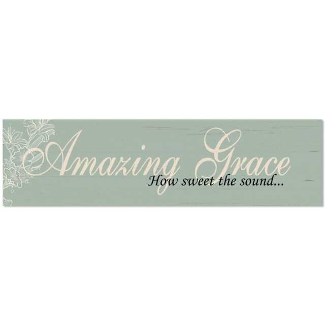 Amazing Grace Sign - Christian Wall Decor Inspirational Scripture Art - image 1