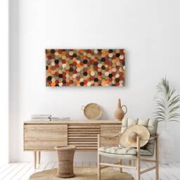 Honeycomb Wood Wall Art - Reclaimed Pine, Hexagonal Mosaic - thumbnail 2