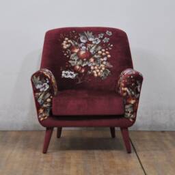 Bay Armchair - Deep Maroon Gobelin - thumbnail 2