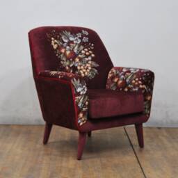 Bay Armchair - Deep Maroon Gobelin - thumbnail 3