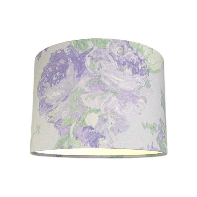 Lampshades in Laura Ashley Violetta Silver White Fabric Various Sizes Free Delivery - image 1