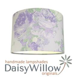 Lampshades in Laura Ashley Violetta Silver White Fabric Various Sizes Free Delivery - thumbnail 4