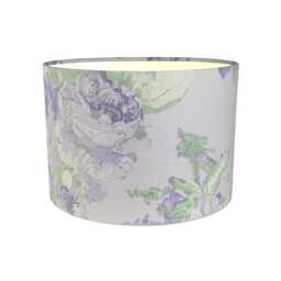 Lampshades in Laura Ashley Violetta Silver White Fabric Various Sizes Free Delivery - thumbnail 2