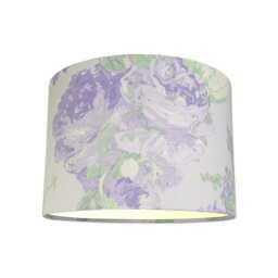 Lampshades in Laura Ashley Violetta Silver White Fabric Various Sizes Free Delivery - thumbnail 1