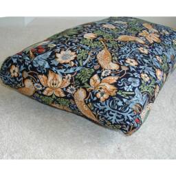 William Morris Strawberry Thief Tempur Original 50cm Medium Pillow Cover Only Neck Orthopaedic Cushion 50x31cm Case Pillowcase Blue - thumbnail 3