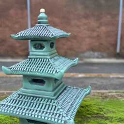 Concrete Massive Pagoda Statue Chinese Garden Lantern Figure Asian Zen Art Sculpture Stone Outdoor Decor Cement Yard Gift - thumbnail 2