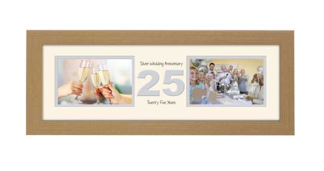 "25Th Photo Frame Anniversary Silver Wedding Special Gift Two Box 6""x4" - image 1