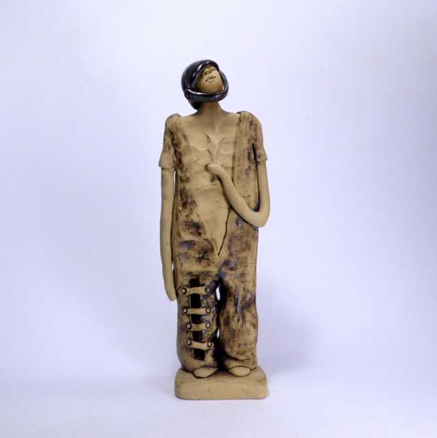 Handmade Ceramic Idf Soldier Sculpture, Clay Art Figurine - image 1