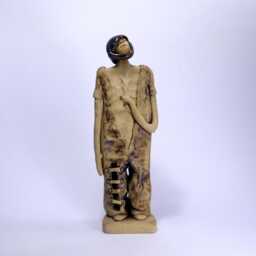 Handmade Ceramic Idf Soldier Sculpture, Clay Art Figurine