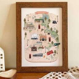 Hackney Map, Illustrated Map Of Hackney, Print, Art, East London Poster, Gift, Art - thumbnail 2