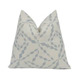 Christopher Farr - Puzzle Pale Blue Modern Geometric Cushion Cover Handmade Throw Pillow Designer Home D??cor - thumbnail 1
