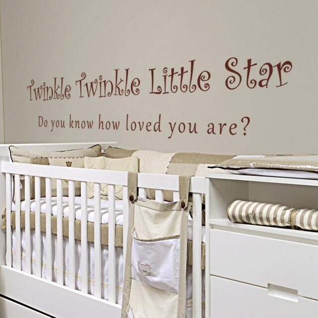Twinkle Little Star Wall Decal Nursery Baby Room Decal - 058 - image 1