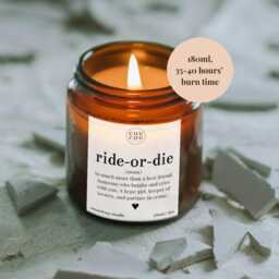 Ride Or Die Bestie Candle, Friend Gift, Luxury Soy Wax - thumbnail 3