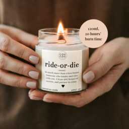 Ride Or Die Bestie Candle, Friend Gift, Luxury Soy Wax - thumbnail 2