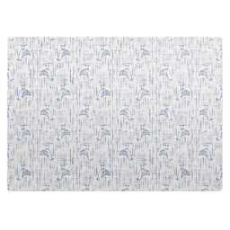 Birds in The Rain Computer Chair Mat, Blue Office Pattern Vinyl Floor Protector, Protector - thumbnail 2