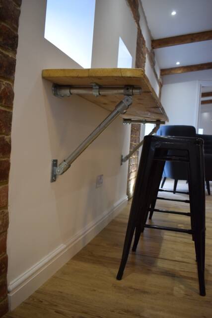 Pair Of Industrial Style Cantilever Supports For Desk/Bar, Heavy Duty Galvanised Steel - image 1