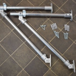 Pair Of Industrial Style Cantilever Supports For Desk/Bar, Heavy Duty Galvanised Steel - thumbnail 2