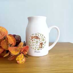 Red Squirrel Flower Jug - Personalised Vase Gifts For Her Wildlife Lover Gift Milk - thumbnail 2