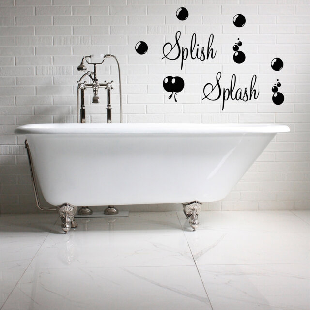 Splish Splash - 0350, Wall Art Decal, Transfer, Mural, Sticker, 75 Colours, 5 Sizes, Interior Or Exterior Use , Easy To Apply - image 1