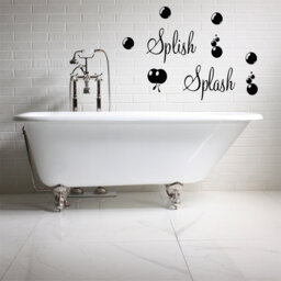 Splish Splash - 0350, Wall Art Decal, Transfer, Mural, Sticker, 75 Colours, 5 Sizes, Interior Or Exterior Use , Easy To Apply - thumbnail 1