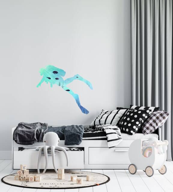 Scuba Diver Wall Decal - Deep Sea Sticker Gift Decor Thevinylcreations - image 1