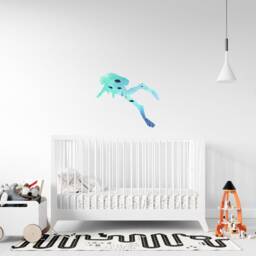 Scuba Diver Wall Decal - Deep Sea Sticker Gift Decor Thevinylcreations - thumbnail 2