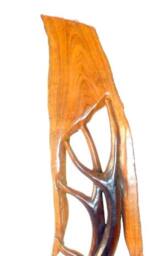 "Wood Carving Deer Head Teak Hand Craved Wall Hanging Home Decor Handmade Driftwood/Gift 26.5"" X 9.75" - thumbnail 3