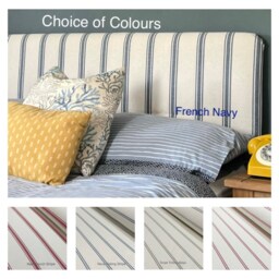 Bespoke Headboard Cover - French Stripe. Custom Made To Fit Existing Headboard, See Description For Full Details - thumbnail 2