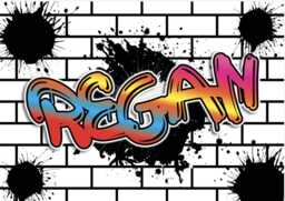 Large Small Gloss Wall Sticker Decal Personalised Any Bespoke Name Tag Graffiti Effect Brick Great Gift Present Decoration Kids Room - thumbnail 1