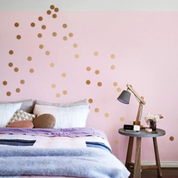 Polka Dots Decals Gold Silver Copper 2, 5'', Wall Decal Stickers, Metallic & Standard Colors For Home Nursery, Home Decor Decals - thumbnail 2