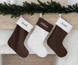 Family Stockings With Name, Christmas Personalized, Knit Stockings, Patch Knitted Stockings, Holiday Gift Kids - thumbnail 1