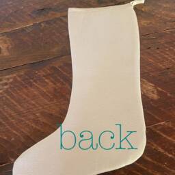 Otomi Embroidered Christmas Stocking Gold Mexican Holiday Decor - thumbnail 3