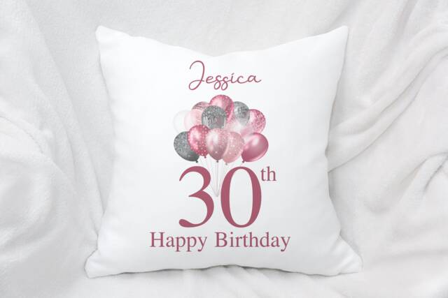 Personalised Special Birthday Milestone Cushions, 18Th, 21st, 30Th, 40Th, 50Th, 60Th, 70Th, 80Th, 90Th - image 1