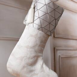 Luxury Satin Christmas Stockings in Shades Of Brown & Silver - thumbnail 4