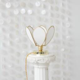 Flower Table Lamp - Ecru & Gold - thumbnail 3
