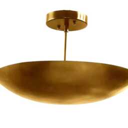 Handmade Brass Ceiling Light - Modern Flush Mount Disc Lamp - thumbnail 3