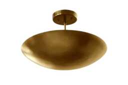 Handmade Brass Ceiling Light - Modern Flush Mount Disc Lamp - thumbnail 1
