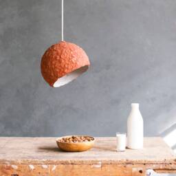 Nursery Lamp From Paper Mache, Small Night Light - Globe Mini - thumbnail 1