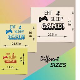 In-Style Decals Wall Vinyl Decal Home Decor Art Sticker Eat Sleep Game Lettering Phrase Controller Teen Computer Video Room Design 2466 - thumbnail 2