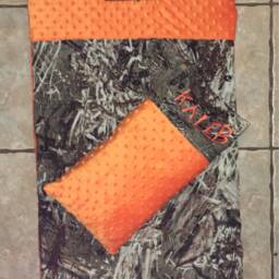 Custom Appliqued Camo Nap Mat Cover, Blanket, Pillow & Case - thumbnail 2