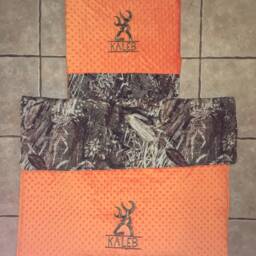 Custom Appliqued Camo Nap Mat Cover, Blanket, Pillow & Case - thumbnail 4