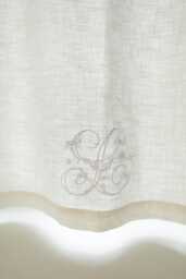 Linen Curtains, Embroidered, Semi Sheer Clip On For Wardrobe, Sliding Door Drapery, Light Filtering Small Window - thumbnail 1