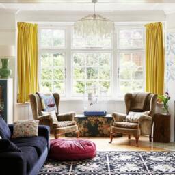 Pair Of Tuscany Yellow Velvet Curtains, Silky Living Room Custom Curtains - thumbnail 2