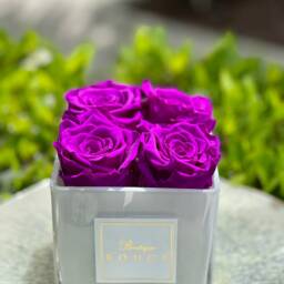 Mother's Day Preserved Roses, Gifts For Mom, Roses Last Years, Flowers, White Glass Vase With Preserved Roses, Vase - thumbnail 2