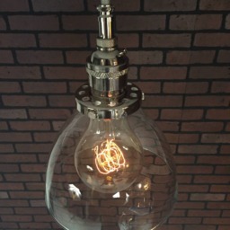 "Industrial Pendant Light -Chrome 6"" Clear Glass Cone Shade With Patented ""Huila Electrical Connectors" - thumbnail 3