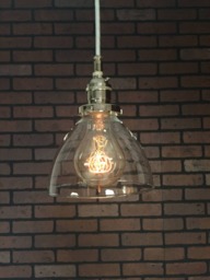 "Industrial Pendant Light -Chrome 6"" Clear Glass Cone Shade With Patented ""Huila Electrical Connectors"