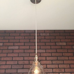 "Industrial Pendant Light -Chrome 6"" Clear Glass Cone Shade With Patented ""Huila Electrical Connectors" - thumbnail 2