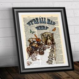 Alice in Wonderland Art Print Vintage Dictionary Page Artwork - thumbnail 2