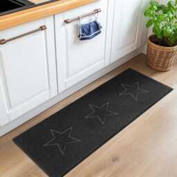 Embossed Triple Star Home Entrance Runner Mat 150cm X 60cm - thumbnail 2