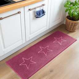Embossed Triple Star Home Entrance Runner Mat 150cm X 60cm - thumbnail 3